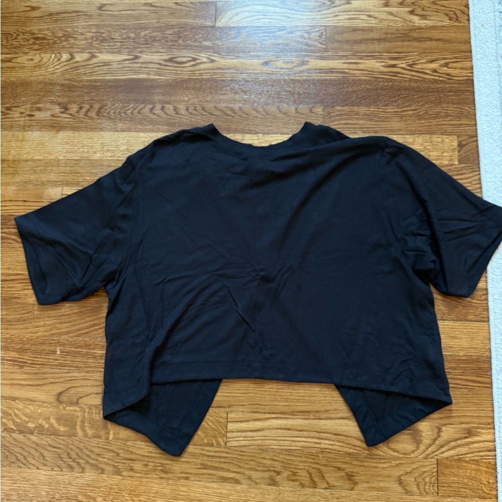 Athleta Black Women's Crop Top Bliss Sweatshirt